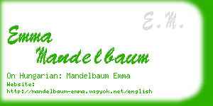 emma mandelbaum business card